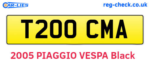 T200CMA are the vehicle registration plates.