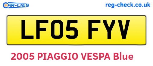 LF05FYV are the vehicle registration plates.