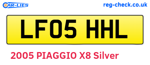 LF05HHL are the vehicle registration plates.