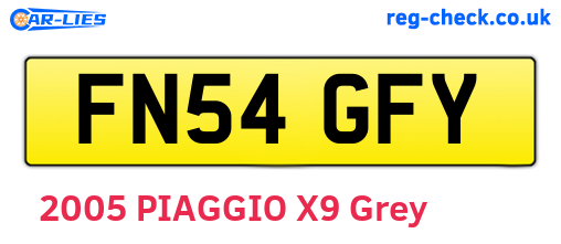 FN54GFY are the vehicle registration plates.