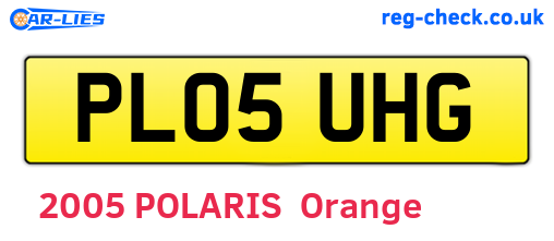 PL05UHG are the vehicle registration plates.