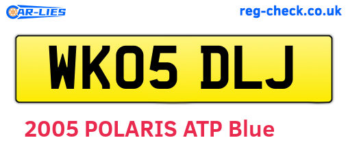 WK05DLJ are the vehicle registration plates.