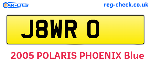 J8WRO are the vehicle registration plates.