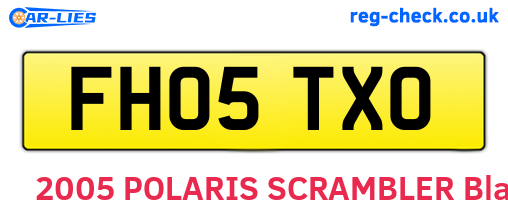 FH05TXO are the vehicle registration plates.