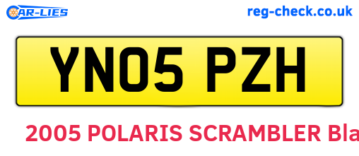 YN05PZH are the vehicle registration plates.