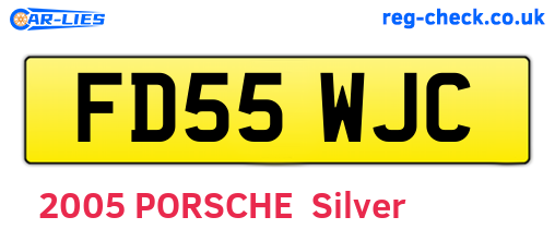 FD55WJC are the vehicle registration plates.