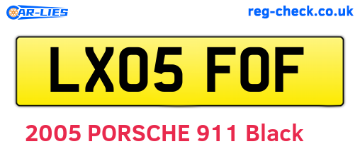 LX05FOF are the vehicle registration plates.