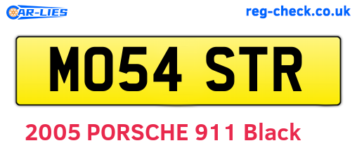 MO54STR are the vehicle registration plates.