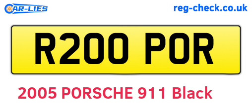 R200POR are the vehicle registration plates.