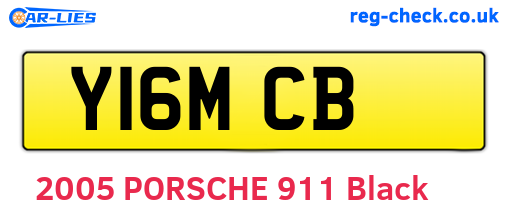 Y16MCB are the vehicle registration plates.