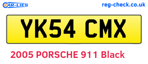 YK54CMX are the vehicle registration plates.