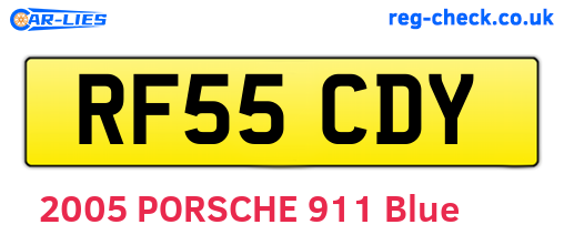 RF55CDY are the vehicle registration plates.