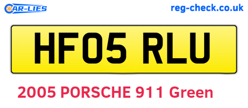 HF05RLU are the vehicle registration plates.