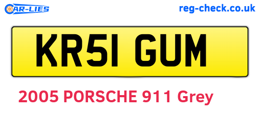 KR51GUM are the vehicle registration plates.