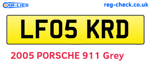 LF05KRD are the vehicle registration plates.