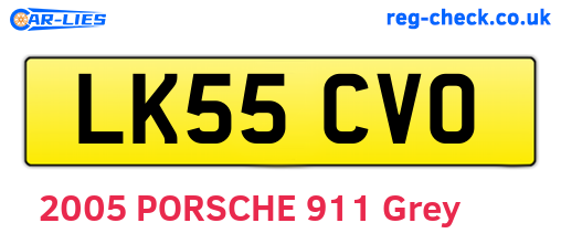 LK55CVO are the vehicle registration plates.