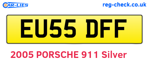 EU55DFF are the vehicle registration plates.