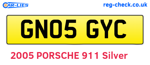 GN05GYC are the vehicle registration plates.