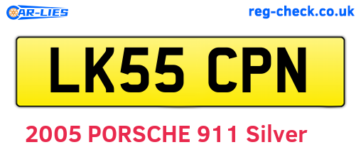LK55CPN are the vehicle registration plates.