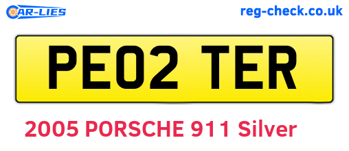 PE02TER are the vehicle registration plates.