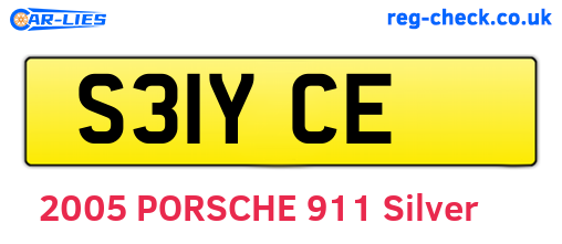 S31YCE are the vehicle registration plates.