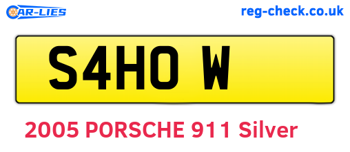 S4HOW are the vehicle registration plates.