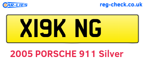 X19KNG are the vehicle registration plates.