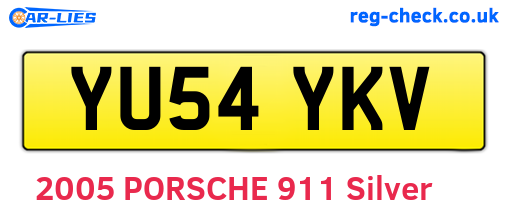 YU54YKV are the vehicle registration plates.