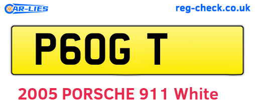 P6OGT are the vehicle registration plates.