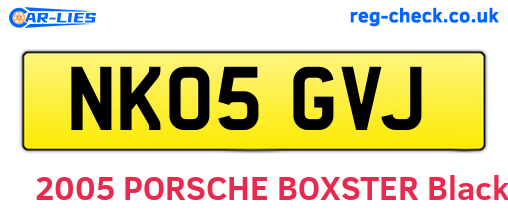 NK05GVJ are the vehicle registration plates.