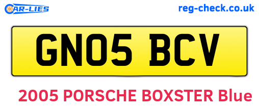 GN05BCV are the vehicle registration plates.