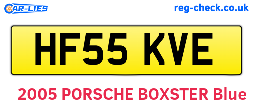 HF55KVE are the vehicle registration plates.