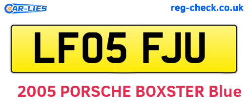 LF05FJU are the vehicle registration plates.