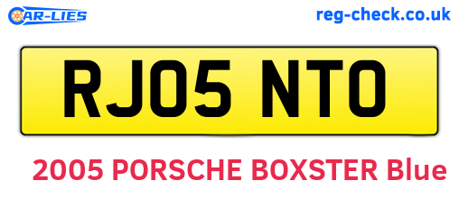 RJ05NTO are the vehicle registration plates.