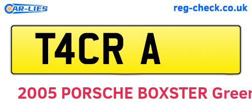 T4CRA are the vehicle registration plates.