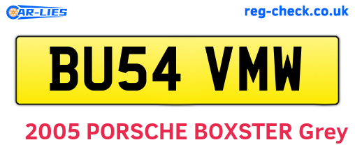 BU54VMW are the vehicle registration plates.