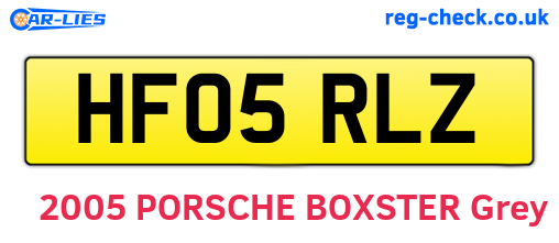 HF05RLZ are the vehicle registration plates.
