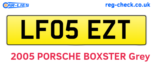 LF05EZT are the vehicle registration plates.