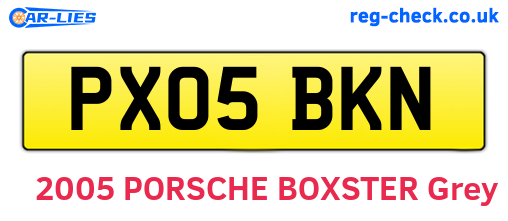PX05BKN are the vehicle registration plates.