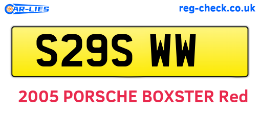 S29SWW are the vehicle registration plates.