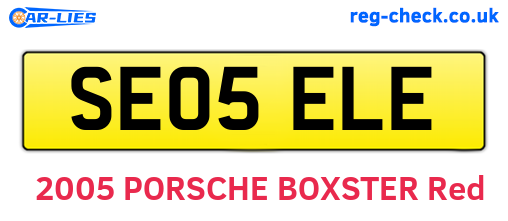 SE05ELE are the vehicle registration plates.