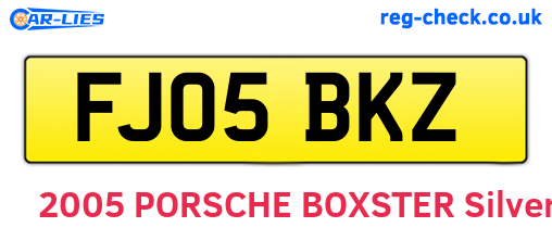 FJ05BKZ are the vehicle registration plates.