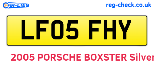 LF05FHY are the vehicle registration plates.