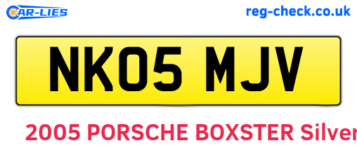 NK05MJV are the vehicle registration plates.