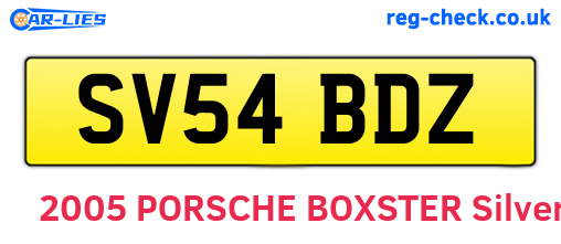 SV54BDZ are the vehicle registration plates.