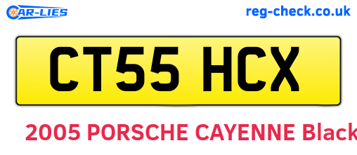 CT55HCX are the vehicle registration plates.