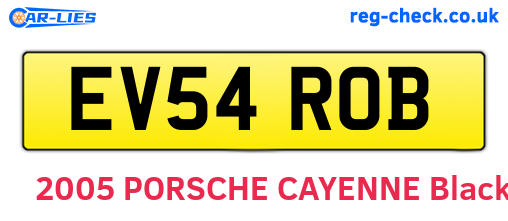 EV54ROB are the vehicle registration plates.