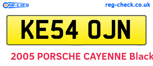 KE54OJN are the vehicle registration plates.