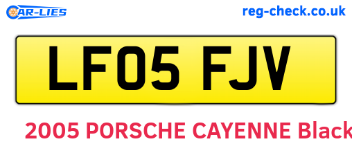 LF05FJV are the vehicle registration plates.