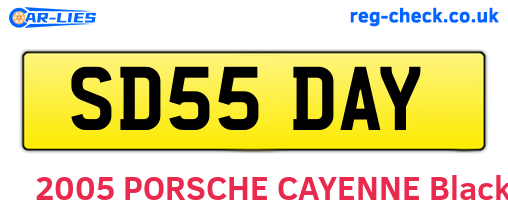 SD55DAY are the vehicle registration plates.